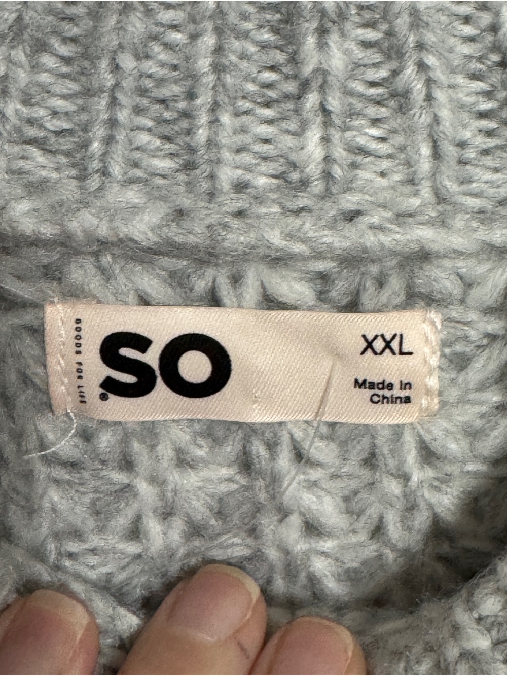 SO Light Gray Soft Waffle Knit Crewneck Sweater with Bubble Sleeve - Picture 4 of 5